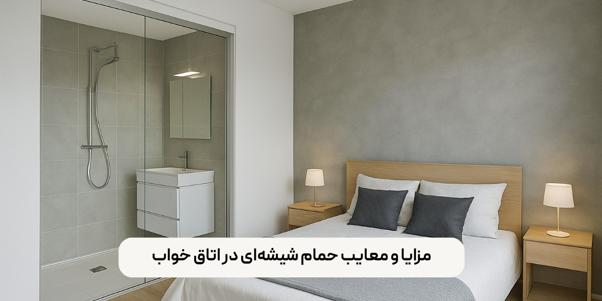 مزایا و معایب حمام شیشه‌ ای اتاق خواب