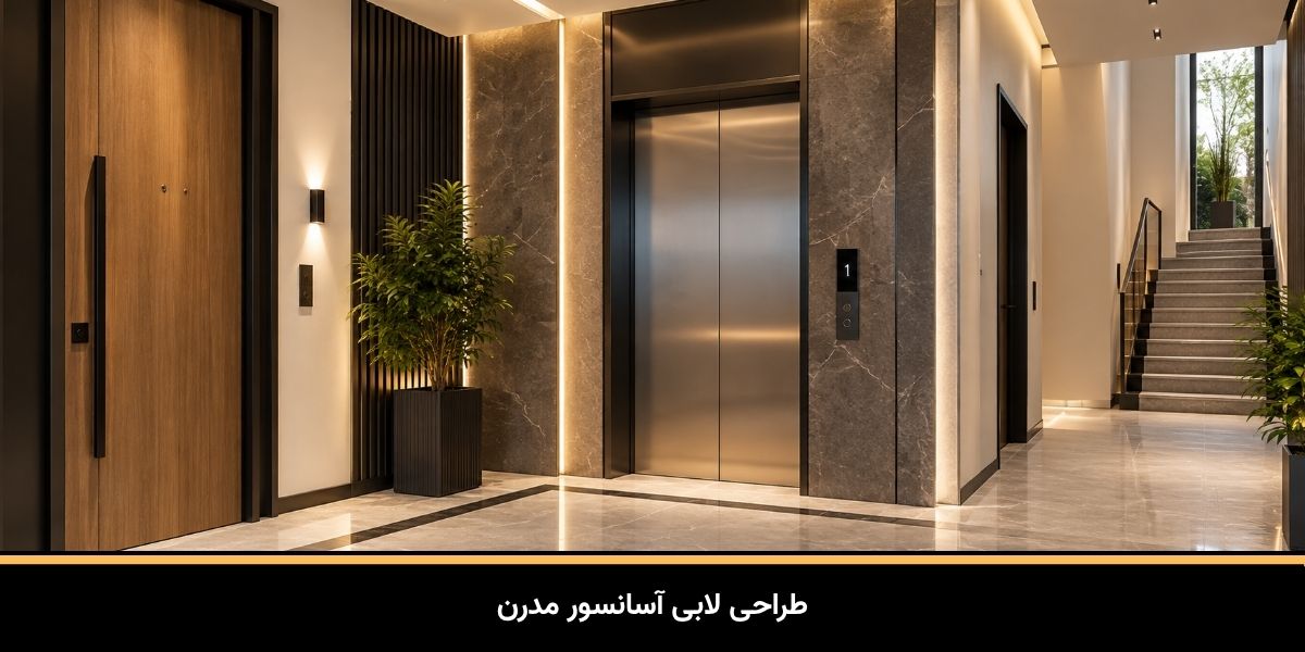 طراحی لابی آسانسور مدرن