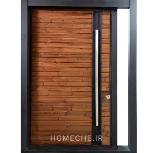 درب یک ونیم لنگه پیوت با روکش ترمووود - هومچه