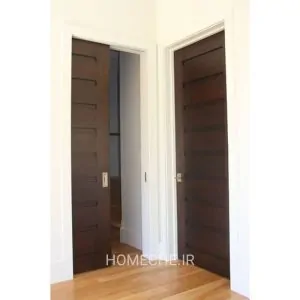 درب کشویی توکار با روکش راش - هومچه