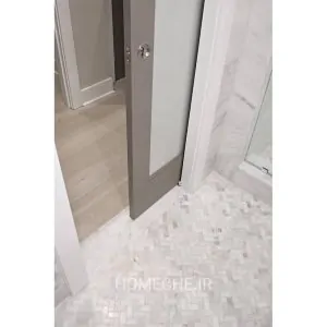 درب مخفی کشویی با روکش شیشه و رنگ - هومچه