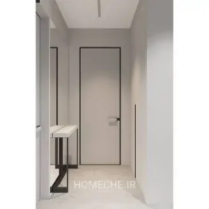 درب فریم لس با روکش رنگ پوششی شیری - هومچه