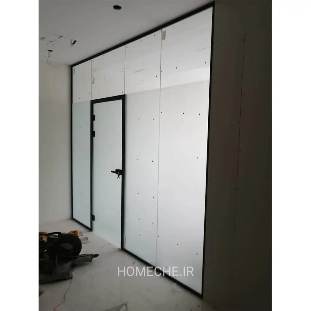 مراحل نصب پارتیشن شیشه ای هومچه