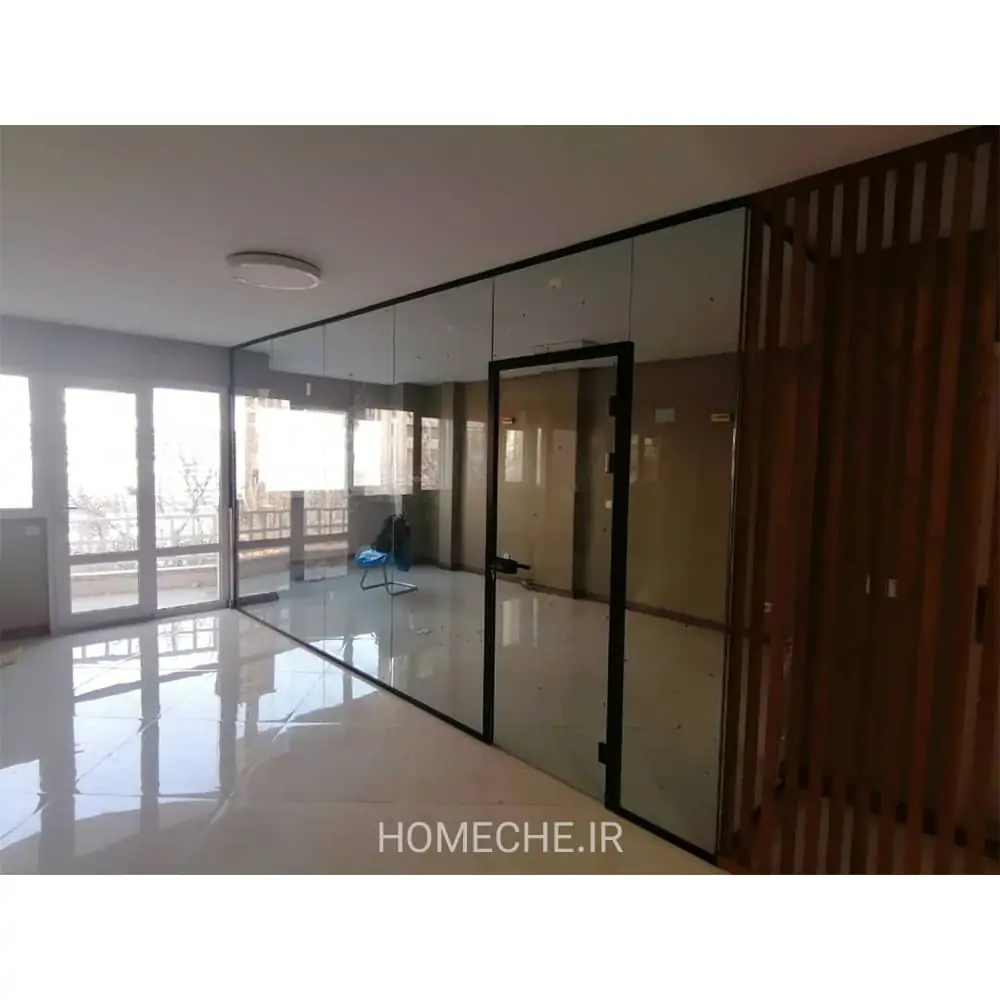 پارتیشن شیشه ای تک جداره