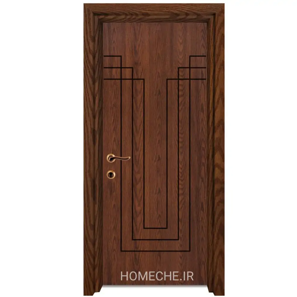 درب پلی وود با روکش گردویی تیره درب پلی وود با روکش گردویی تیره - هومچه