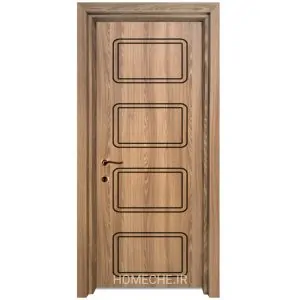 درب پلی وود با روکش گردویی روشن - هومچه