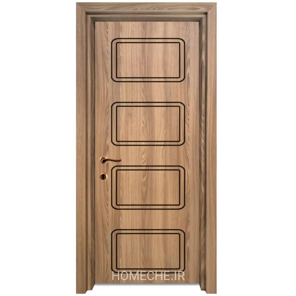 درب پلی وود با روکش گردویی روشن - هومچه