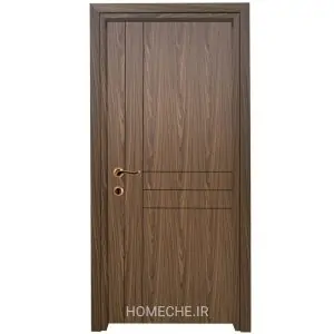 درب پلی وود با روکش طرح چوب قهوه ای - هومچه