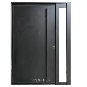 درب پیوت با روکش فلزی یک و نیم لنگه - هومچه