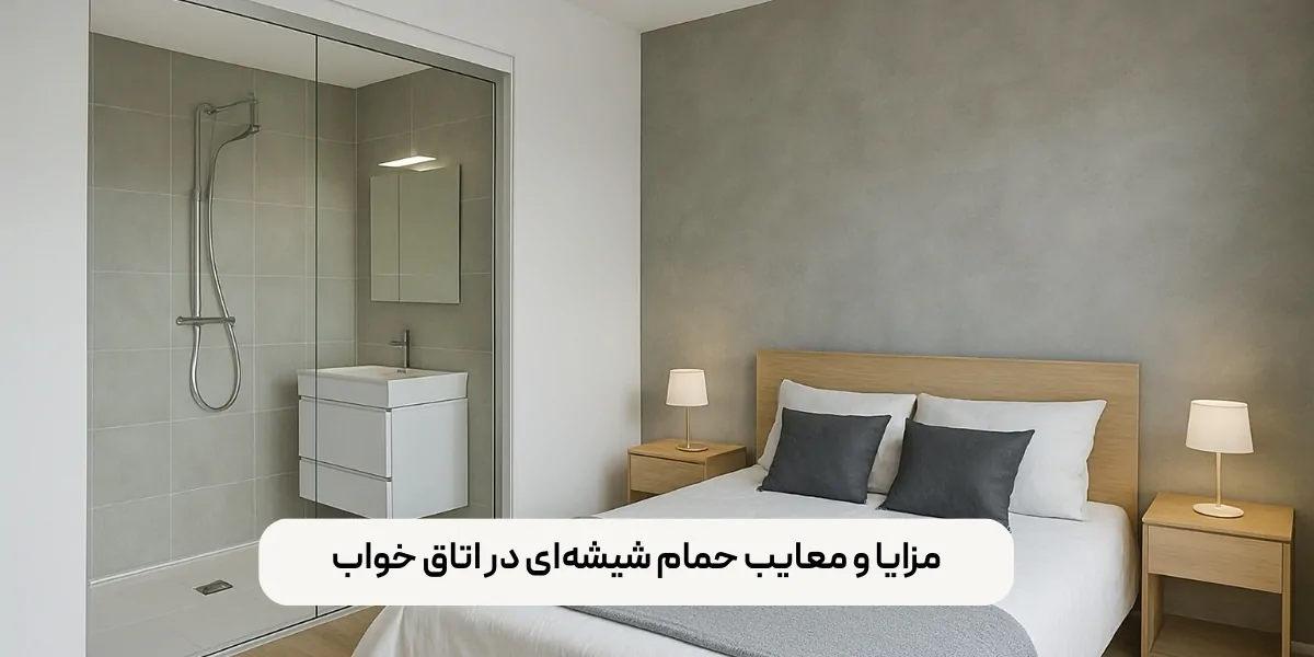 مزایا و معایب حمام شیشه ای اتاق خواب